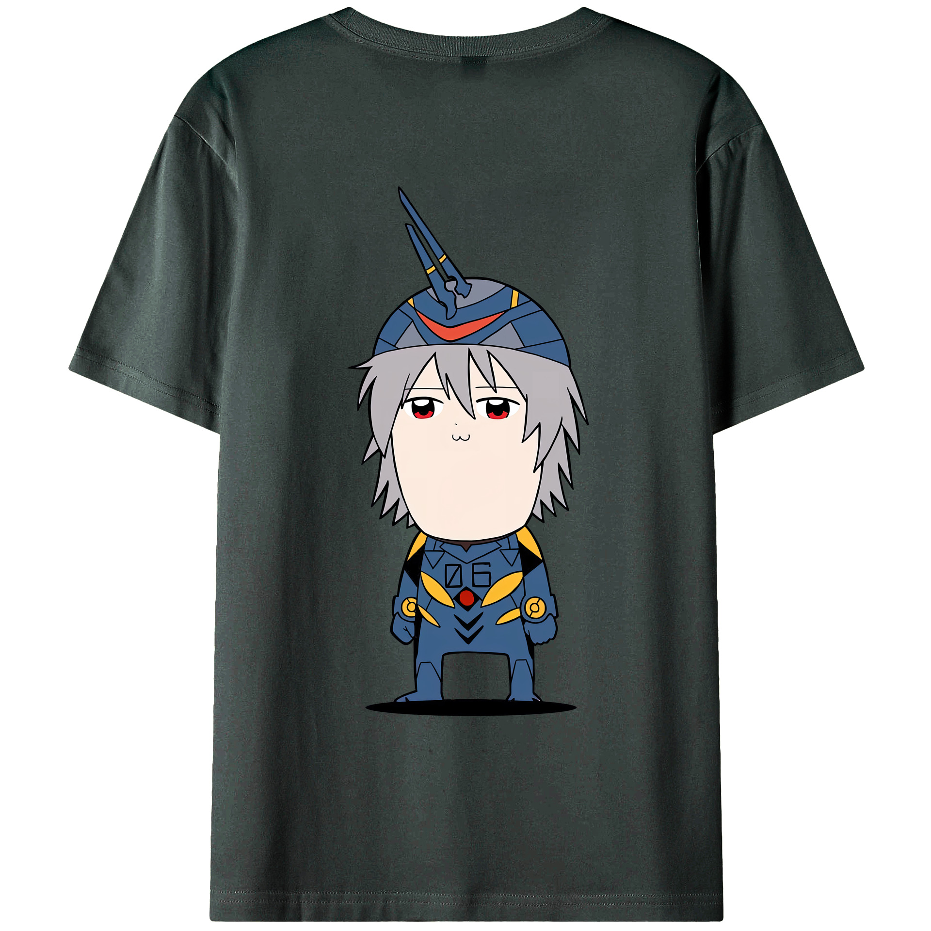 （画像用） EVA 新世紀エヴァンゲリオン 綿100％ メンズ半袖Tシャツ（バックプリント） 通気性
